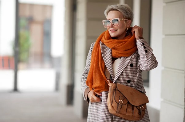 High Fashion - How Older Women Dress a Scarf with Confidence and Elegance