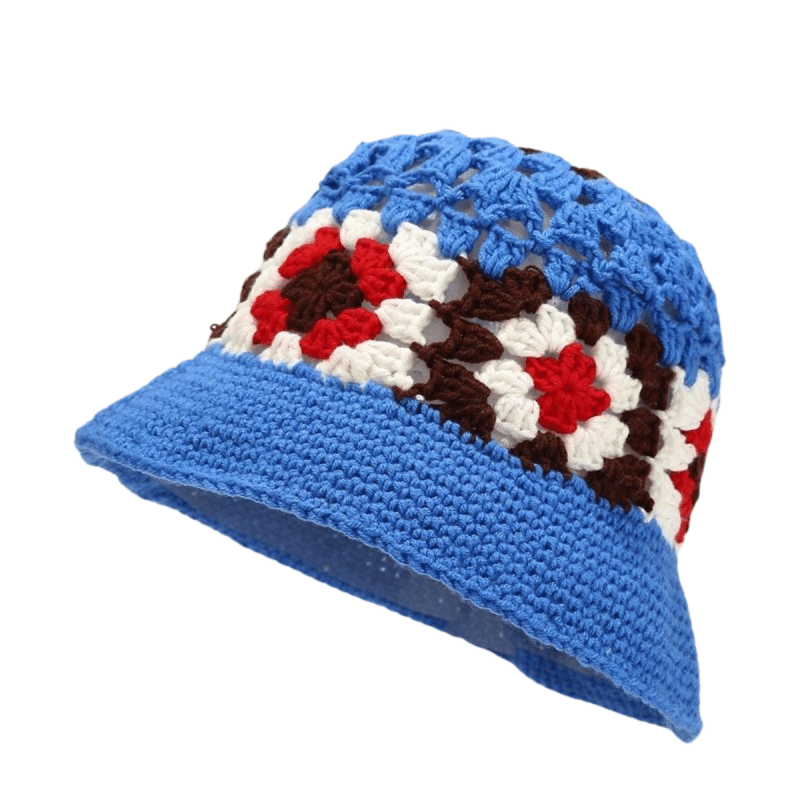 Crochet Knit Retro Winter Bucket Hat KB01 (5)