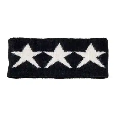 Jacquard-gestricktes Stirnband mit Stern WAH01 (1)