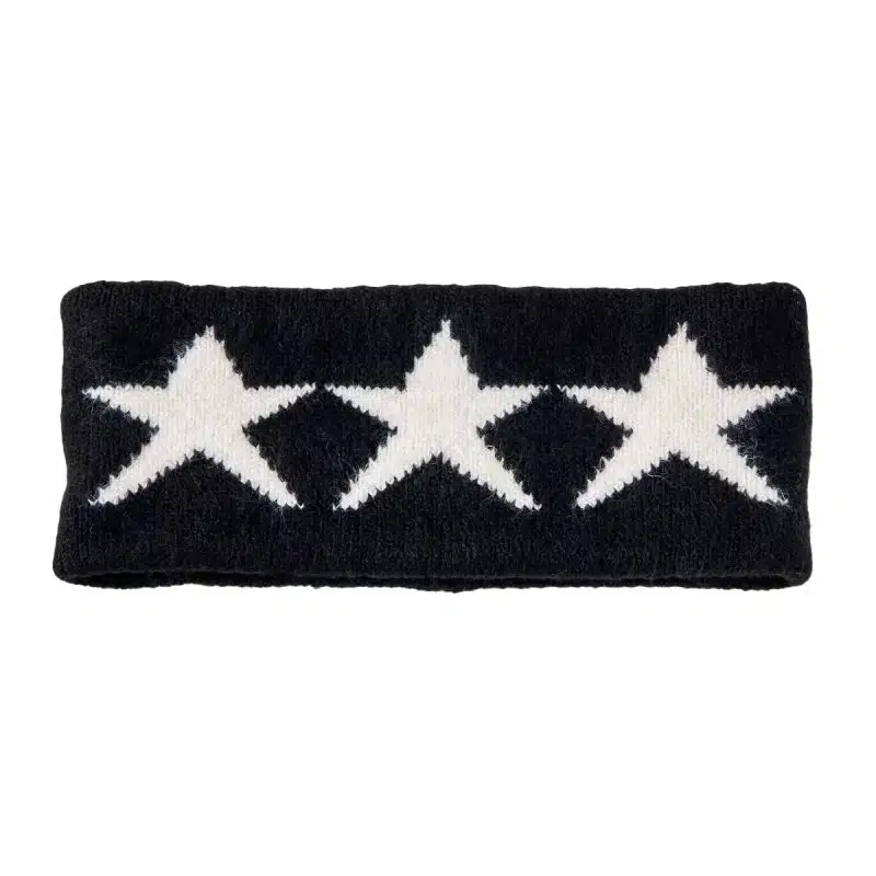 Jacquard-gestricktes Stirnband mit Stern WAH01 (1)