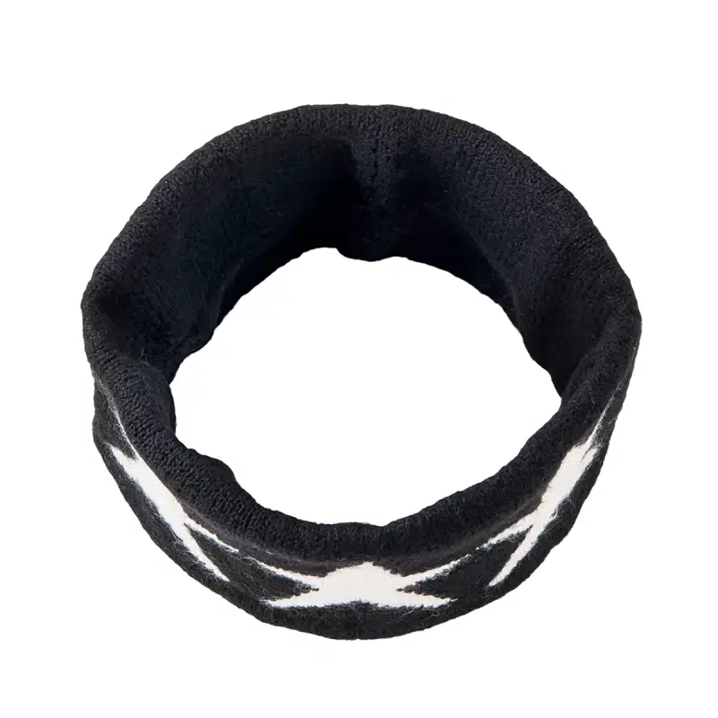 Jacquard-gestricktes Stirnband mit Stern WAH01 (1)