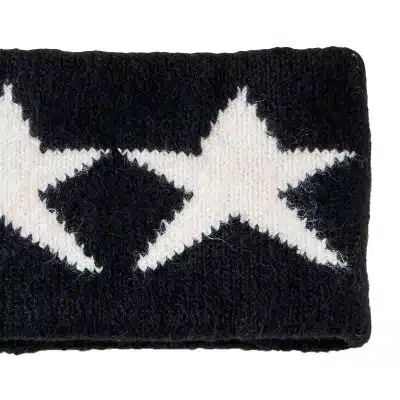 Jacquard-gestricktes Stirnband mit Stern WAH01 (2)