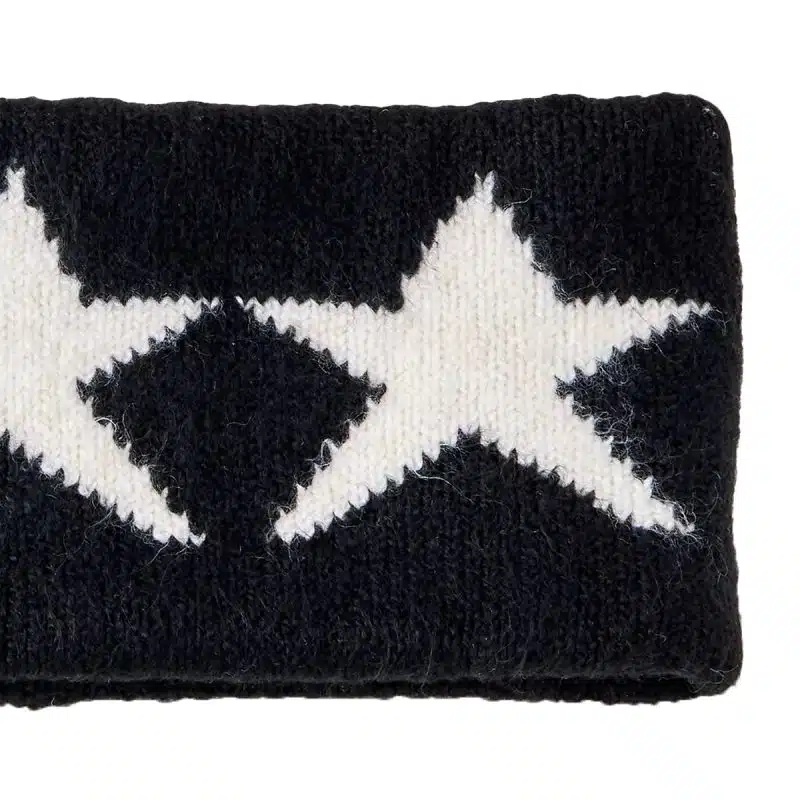 Jacquard-gestricktes Stirnband mit Stern WAH01 (2)