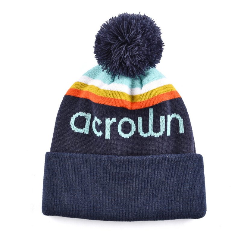 Jacquard Pattern Pompom Beanies KN20112506 (1)