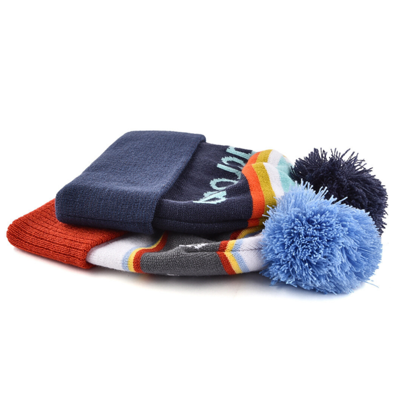 Jacquard Pattern Pompom Beanies KN20112506 (4)