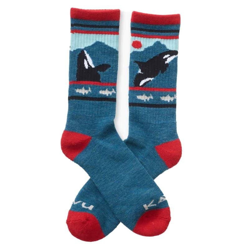 Orca or Patchwork Ribbed Crew Socks WAS01