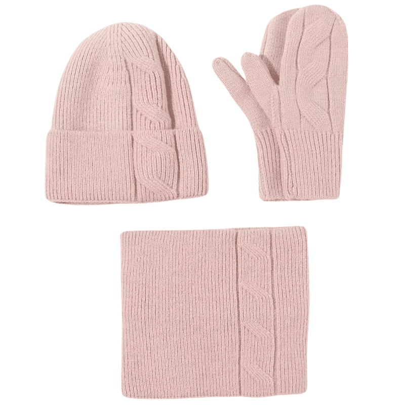 Winter 3-Piece Set Beanie + Scarf + Mittens WA01 (1)