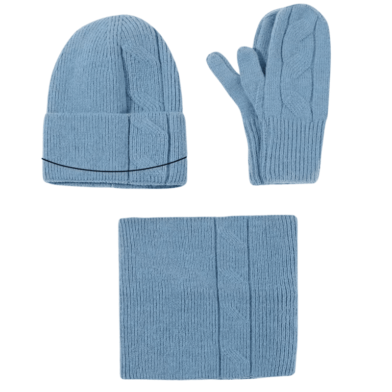 Winter 3-Piece Set Beanie + Scarf + Mittens WA01 (2)