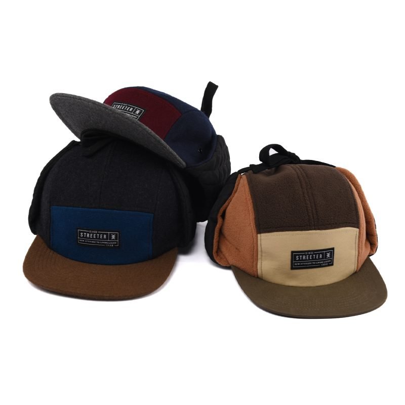 Winter 5 Panel Hats with Earflaps SFA-210425-1 (10)