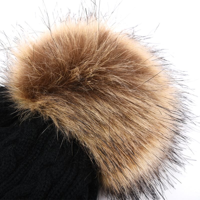 Custom Woven Patch Pompom Beanie PB-F0003 (2)