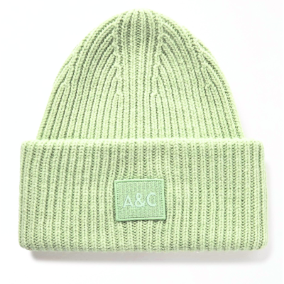 Embroidered Patch Plain-Colored Cuffed Beanies Wb2410-17 (4)