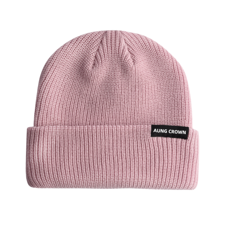 Knitted Woven Label Cuffed Beanies PB-FB0007 (4)