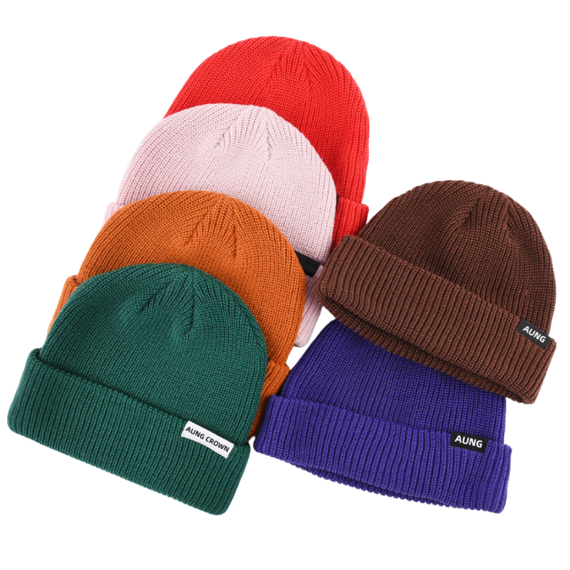 Knitted Woven Label Cuffed Beanies PB-FB0007 (8)