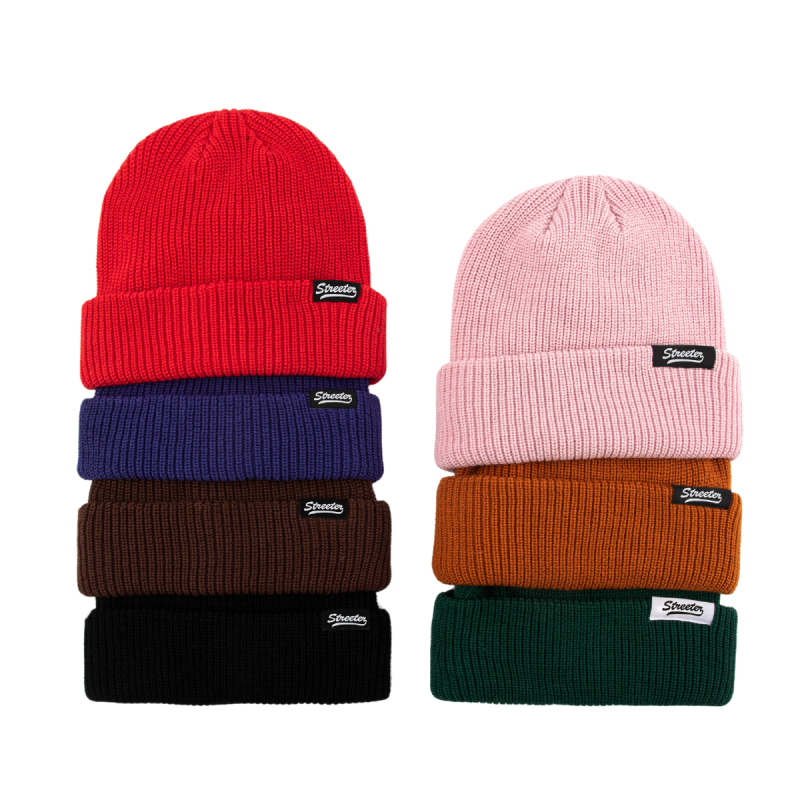 Knitted Woven Label Cuffed Beanies PB-FB0007 (9)