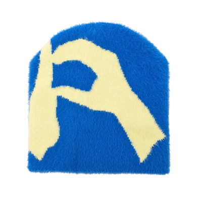 Mohair Two-Tone Jacquard Cuffless Beanie BS-231017-1 (1)
