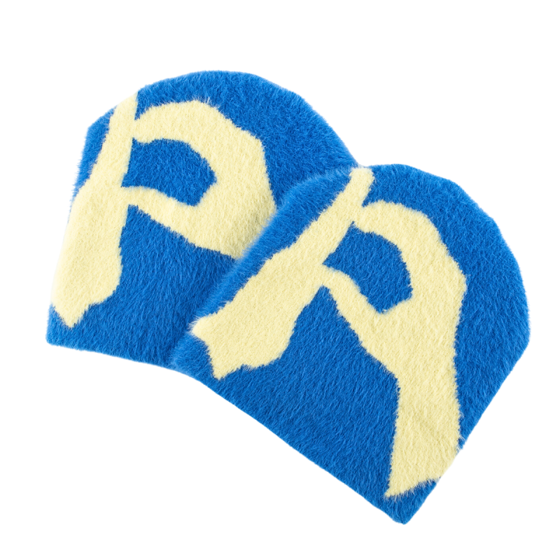 Mohair Two-Tone Jacquard Cuffless Beanie BS-231017-1 (2)