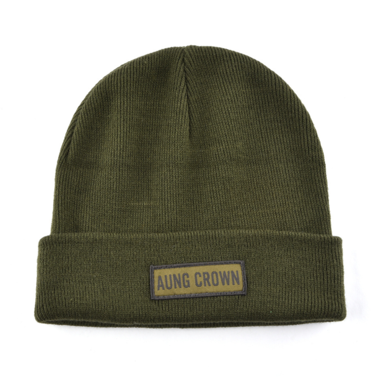 Plain Woven Patch Cuffed Beanies KN2011301 (1)