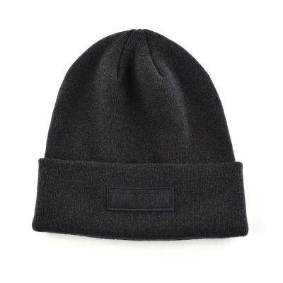 Plain Woven Patch Cuffed Beanies KN2011301 (4)