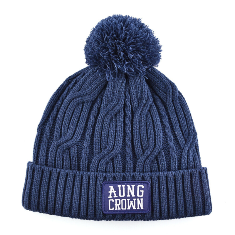 Polar Fleece Lining Pompom Beanie KN20112506-01 (1)