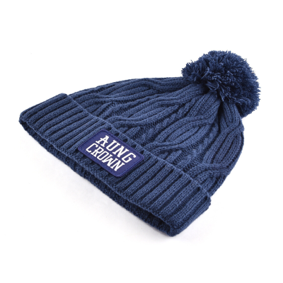 Polar Fleece Lining Pompom Beanie KN20112506-01 (2)
