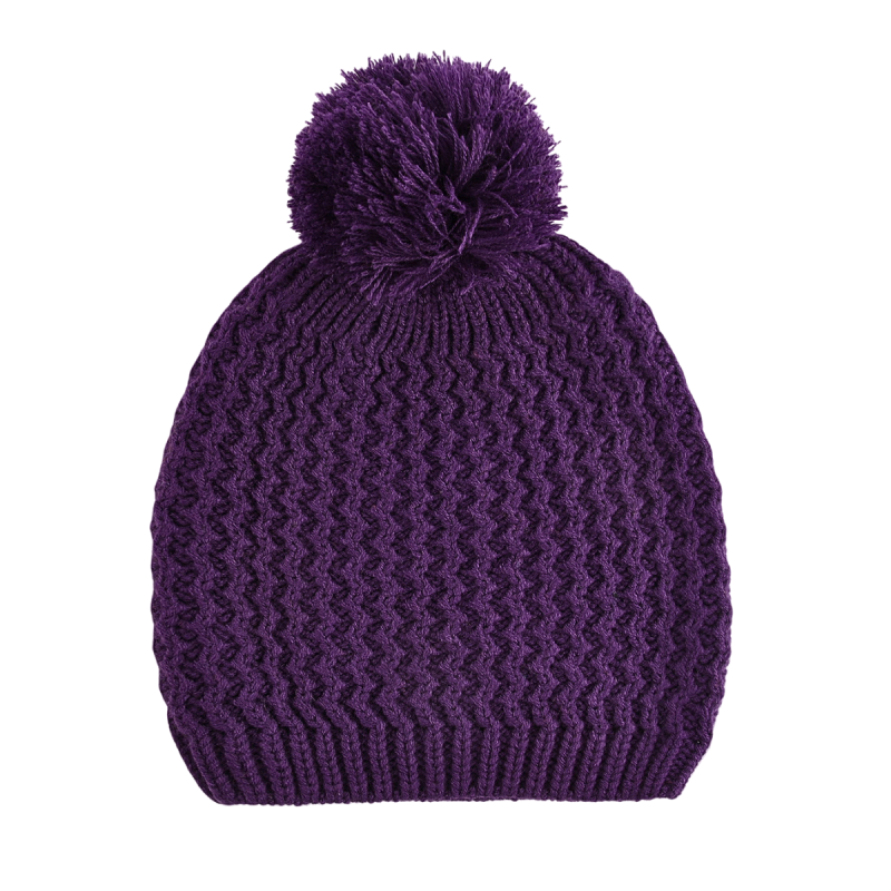 Two-TonePlain Pompom Beanies SFA-230829-12 (4)