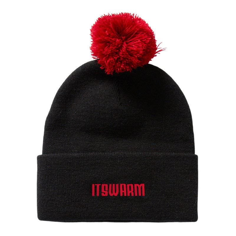 Two-tone Embroidered Pompom Beanies Wb2410-20 (1)