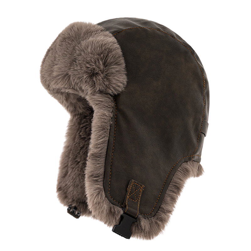 Winter Faux Fur Earflap Trapper Hats Wt2410-1 (2)