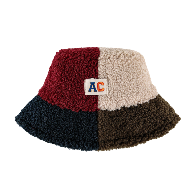 Winter Patchwork Plush Bucket Hat Wwbh2410-01 (1)