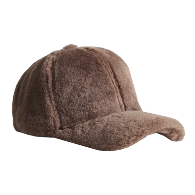 Winter Warm Plain Plush Baseball Caps Ww2410-03 (1)