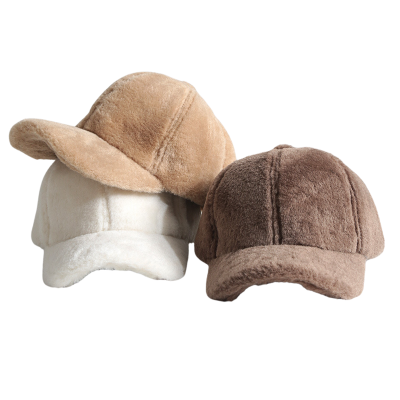 Winter Warm Plain Plush Baseball Caps Ww2410-03 (2)