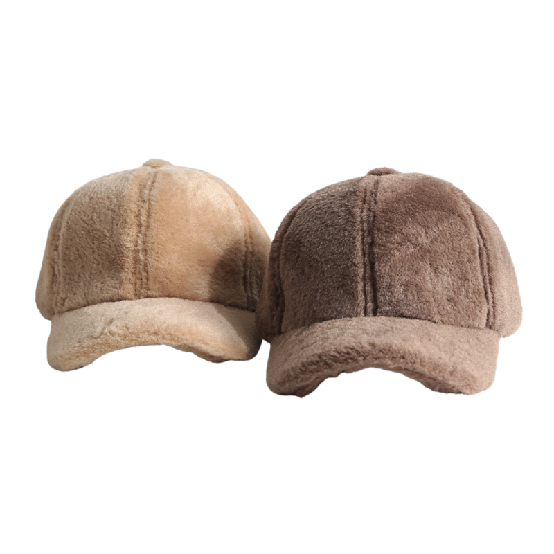 Winter Warm Plain Plush Baseball Caps Ww2410-03 (3)