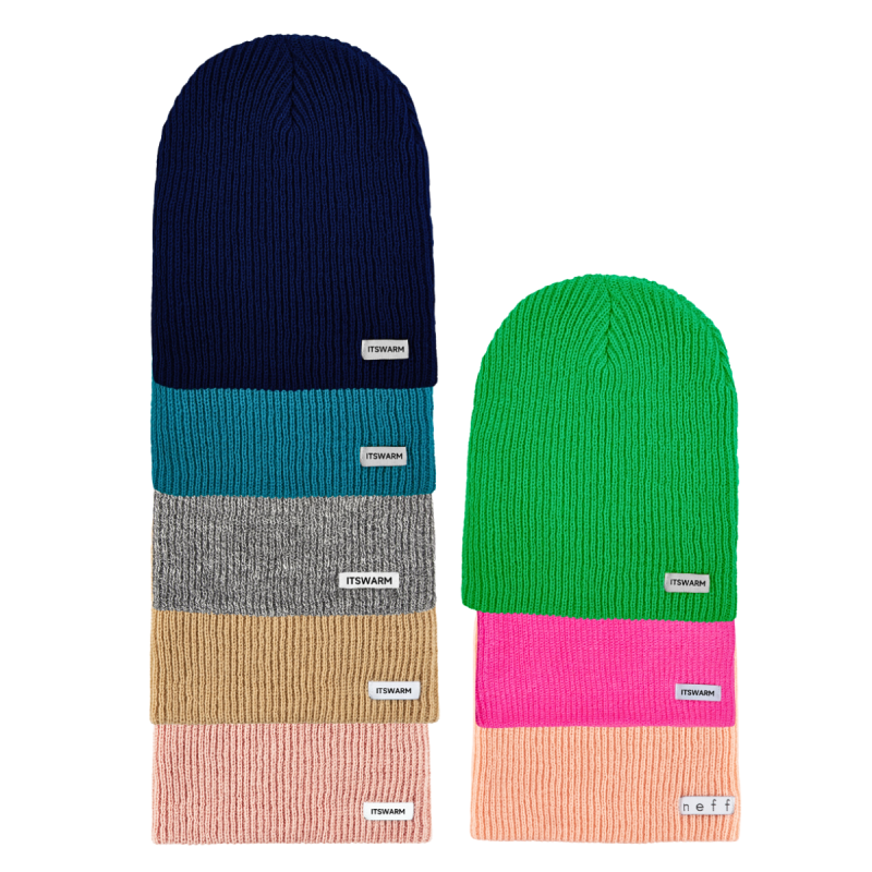 Woven Label Cuffless Slouchy Beanies Wb2410-19 (9)