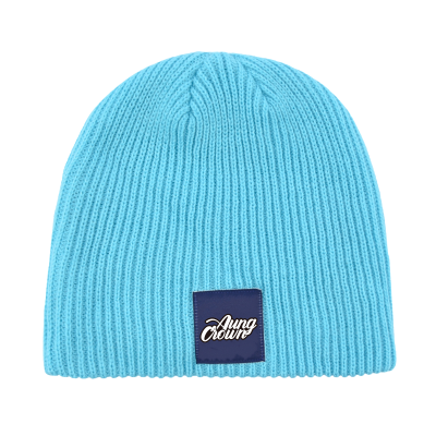 Woven Label Knit Cuffless Beanies PB-FC0002 (1)