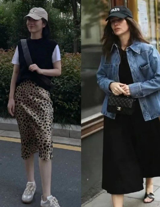 baseball Cap + T-Shirt or Blue Denim Coat