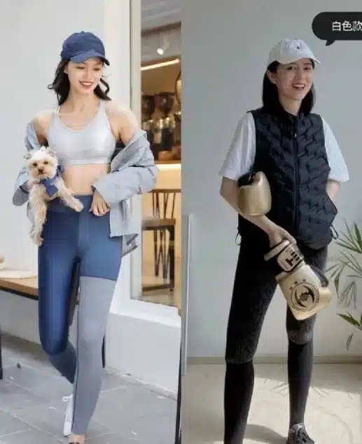 Casquette de baseball + leggings de sport
