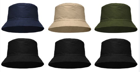 Basic-style bucket hat