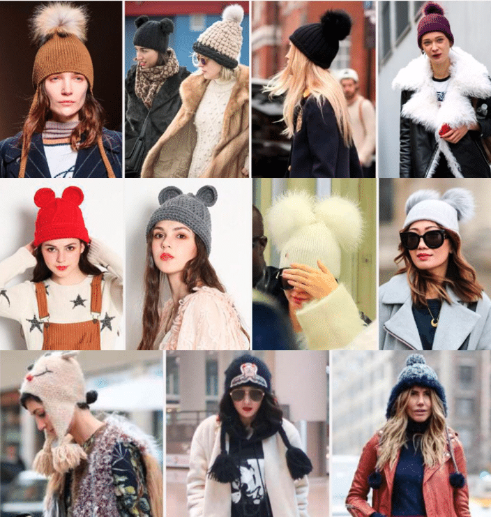 beanies with pom pom or ears