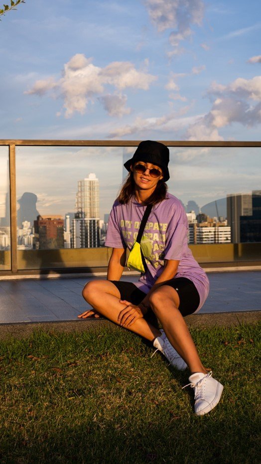 black black hat with t-shirt