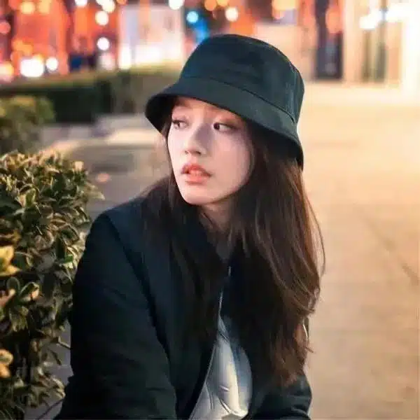 black bucket hats