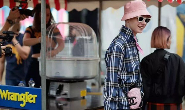 bucket hats with long-lettered woven straps