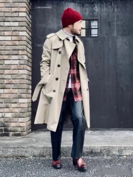 Burgundy Beanie + Shirt + Shoes