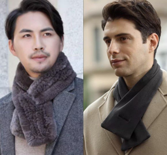 Choose scarves that are made of thick fabrics