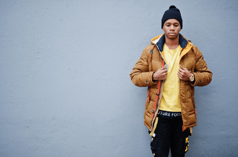 Dark brown puffer coats