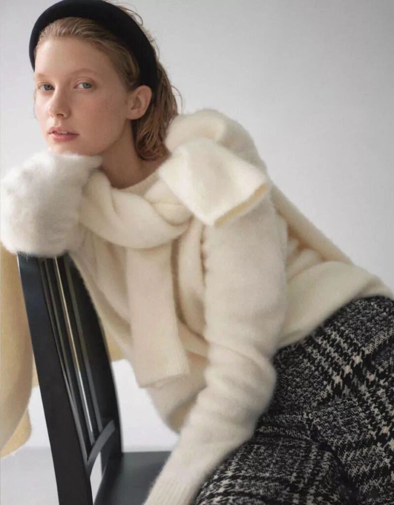 Milky white sweater