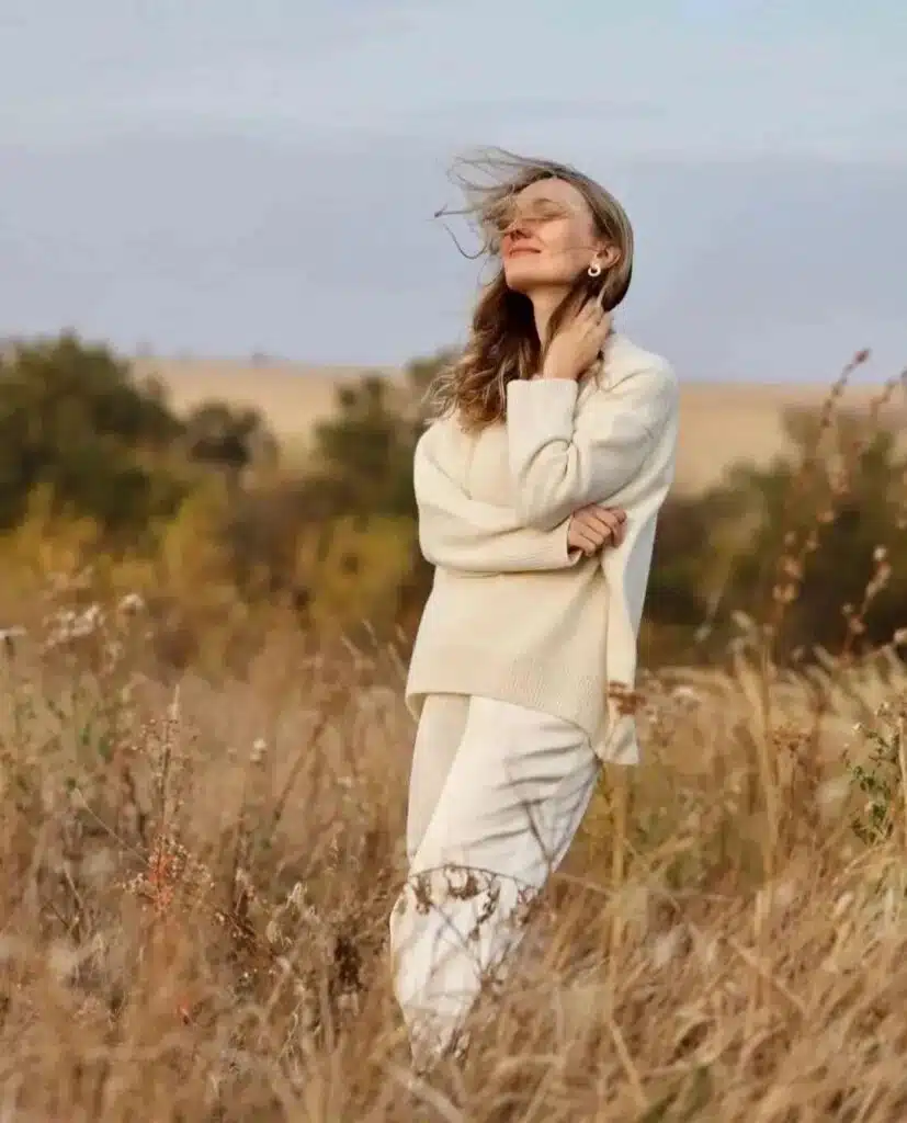 Milky white sweater