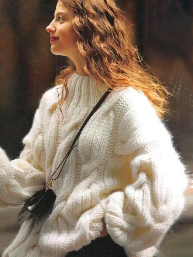 Milky white sweater