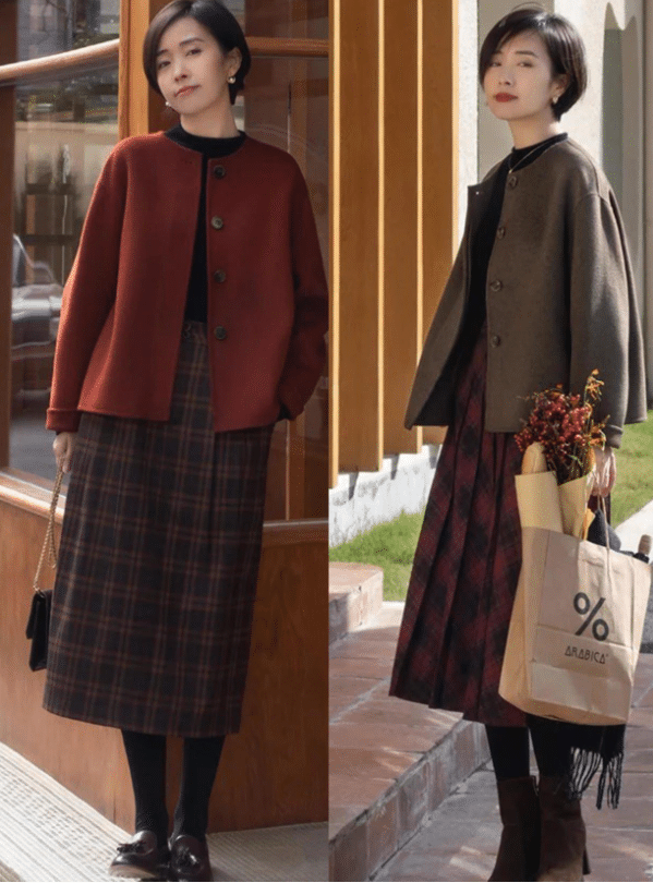 dressing in woolen coats