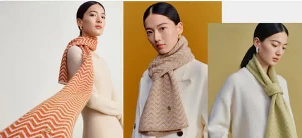 geometric wool scarves