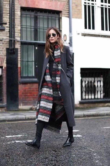 Scarf - simply hanging around the neck