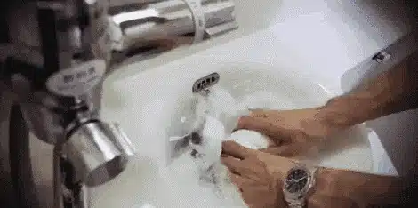 ビーニーを洗う